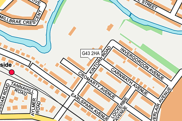 G43 2HA map - OS OpenMap – Local (Ordnance Survey)