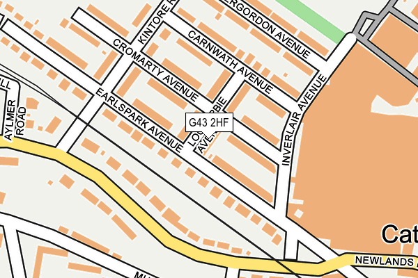 G43 2HF map - OS OpenMap – Local (Ordnance Survey)