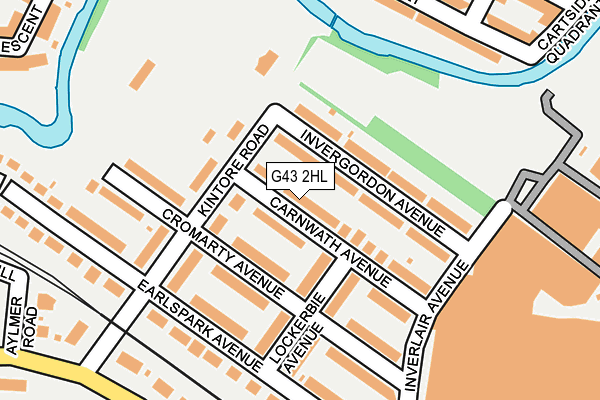 G43 2HL map - OS OpenMap – Local (Ordnance Survey)