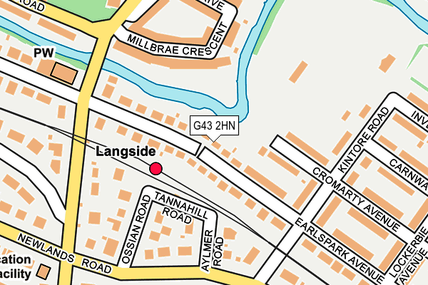 G43 2HN map - OS OpenMap – Local (Ordnance Survey)