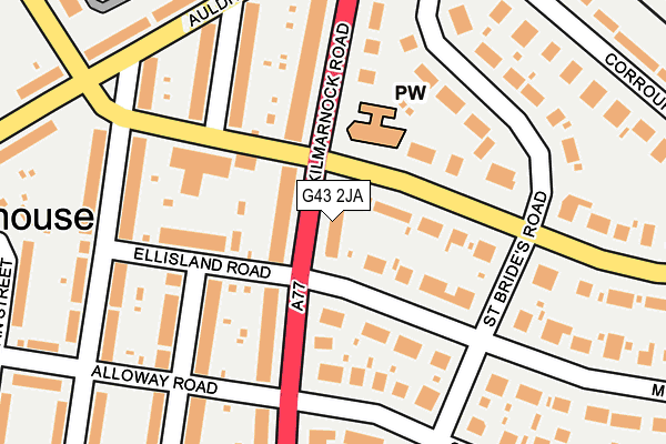G43 2JA map - OS OpenMap – Local (Ordnance Survey)