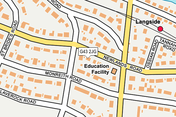 G43 2JG map - OS OpenMap – Local (Ordnance Survey)