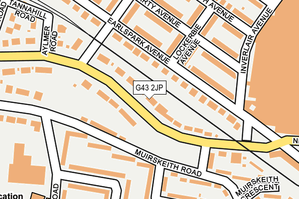 G43 2JP map - OS OpenMap – Local (Ordnance Survey)