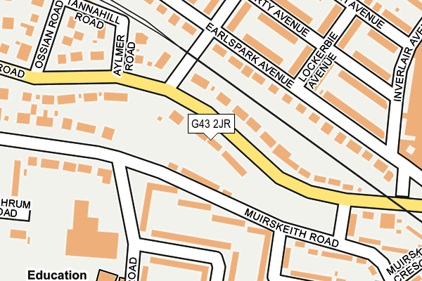 G43 2JR map - OS OpenMap – Local (Ordnance Survey)