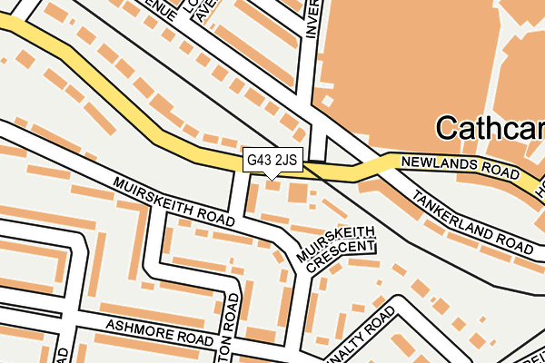 G43 2JS map - OS OpenMap – Local (Ordnance Survey)