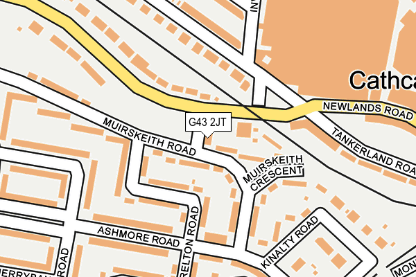 G43 2JT map - OS OpenMap – Local (Ordnance Survey)