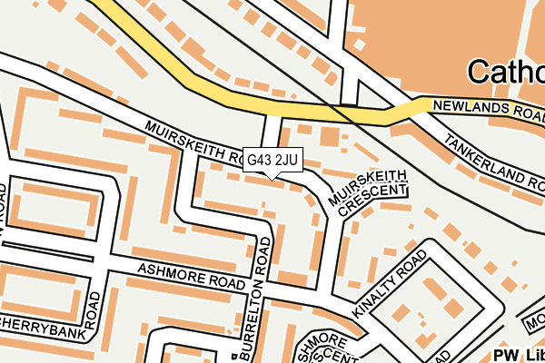 G43 2JU map - OS OpenMap – Local (Ordnance Survey)