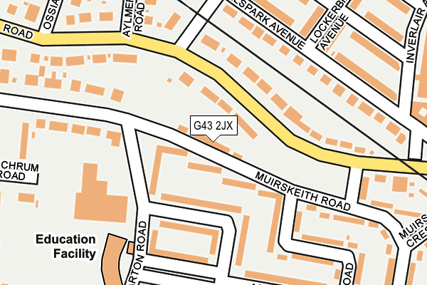G43 2JX map - OS OpenMap – Local (Ordnance Survey)