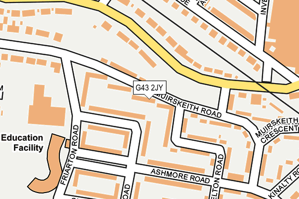 G43 2JY map - OS OpenMap – Local (Ordnance Survey)