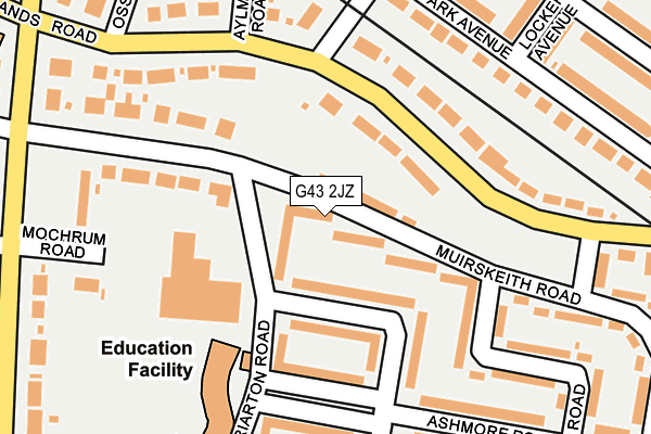 G43 2JZ map - OS OpenMap – Local (Ordnance Survey)
