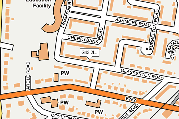 G43 2LJ map - OS OpenMap – Local (Ordnance Survey)