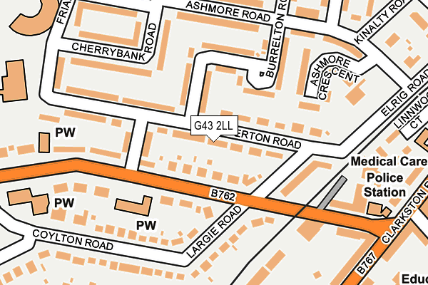 G43 2LL map - OS OpenMap – Local (Ordnance Survey)