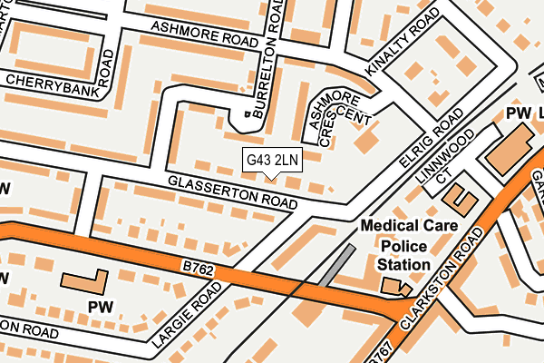 G43 2LN map - OS OpenMap – Local (Ordnance Survey)