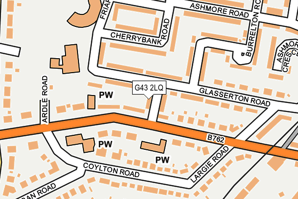 G43 2LQ map - OS OpenMap – Local (Ordnance Survey)