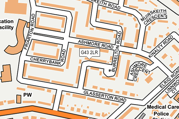 G43 2LR map - OS OpenMap – Local (Ordnance Survey)