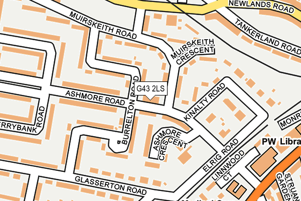 G43 2LS map - OS OpenMap – Local (Ordnance Survey)