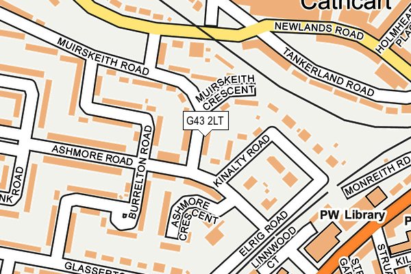 G43 2LT map - OS OpenMap – Local (Ordnance Survey)