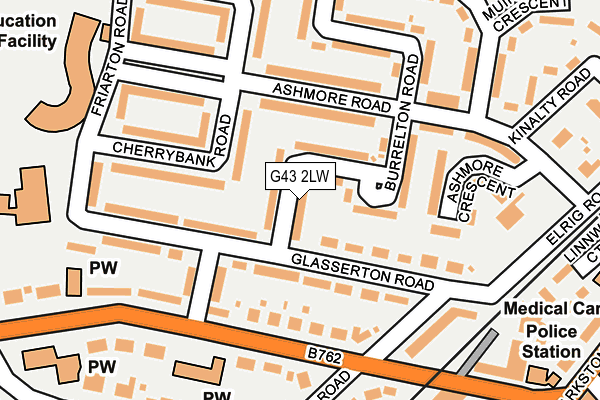 G43 2LW map - OS OpenMap – Local (Ordnance Survey)