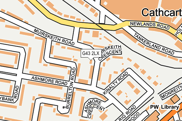 G43 2LX map - OS OpenMap – Local (Ordnance Survey)