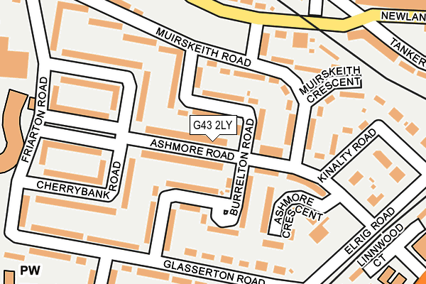 G43 2LY map - OS OpenMap – Local (Ordnance Survey)