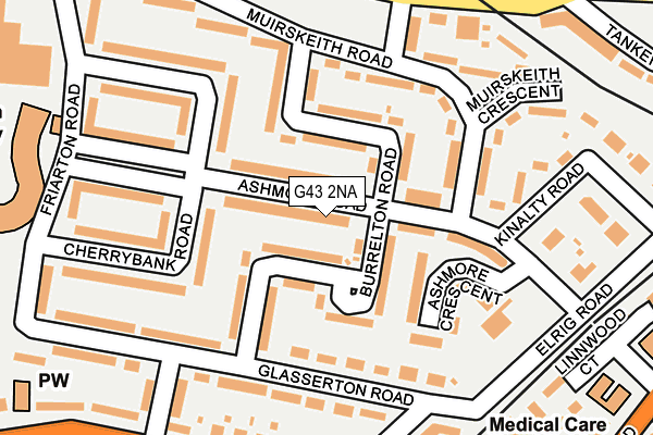 G43 2NA map - OS OpenMap – Local (Ordnance Survey)