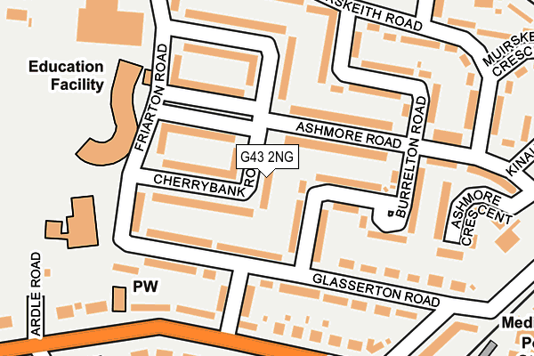 G43 2NG map - OS OpenMap – Local (Ordnance Survey)