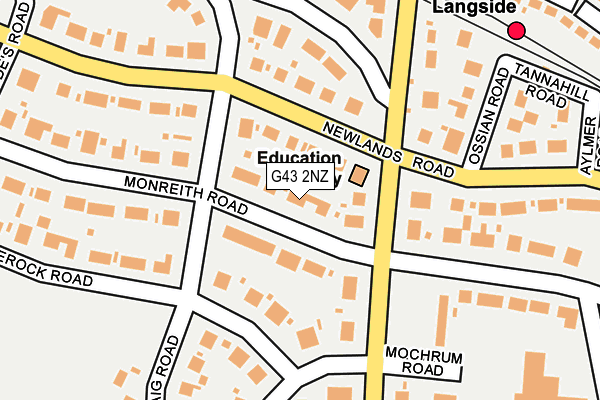 G43 2NZ map - OS OpenMap – Local (Ordnance Survey)