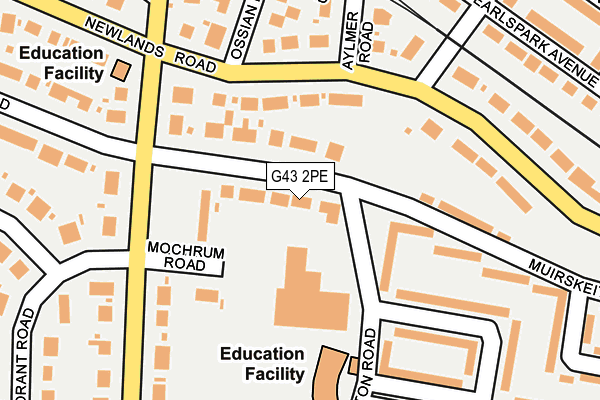 G43 2PE map - OS OpenMap – Local (Ordnance Survey)