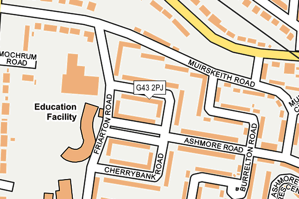 G43 2PJ map - OS OpenMap – Local (Ordnance Survey)