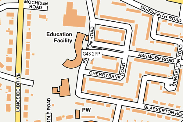 G43 2PP map - OS OpenMap – Local (Ordnance Survey)