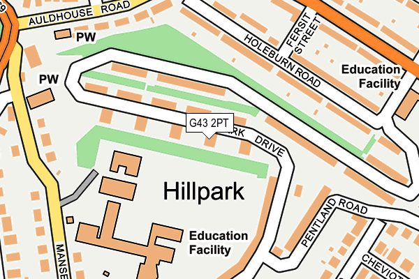 G43 2PT map - OS OpenMap – Local (Ordnance Survey)