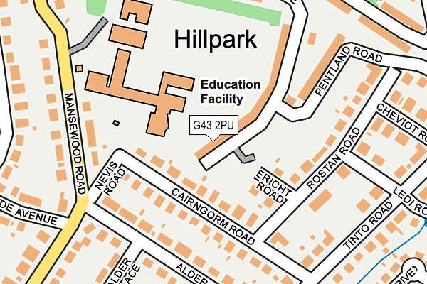 G43 2PU map - OS OpenMap – Local (Ordnance Survey)
