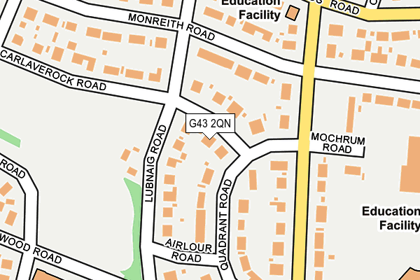 G43 2QN map - OS OpenMap – Local (Ordnance Survey)