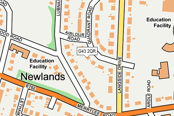 G43 2QR map - OS OpenMap – Local (Ordnance Survey)
