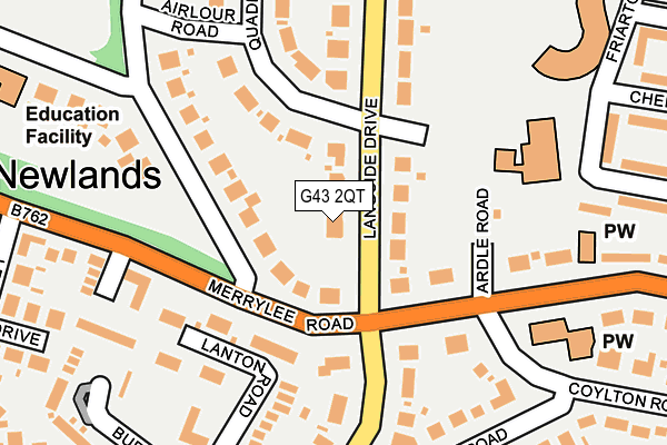G43 2QT map - OS OpenMap – Local (Ordnance Survey)