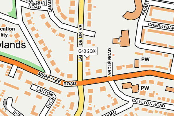 G43 2QX map - OS OpenMap – Local (Ordnance Survey)