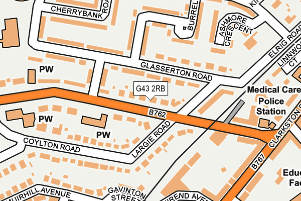 G43 2RB map - OS OpenMap – Local (Ordnance Survey)