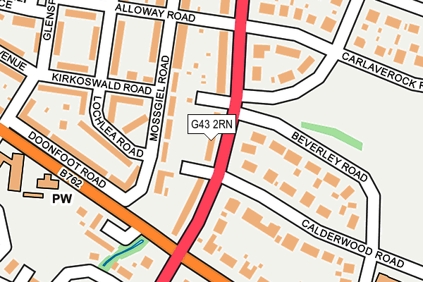 G43 2RN map - OS OpenMap – Local (Ordnance Survey)