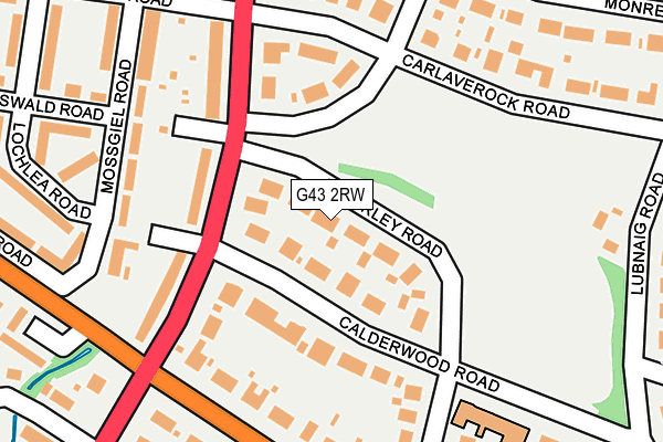 G43 2RW map - OS OpenMap – Local (Ordnance Survey)