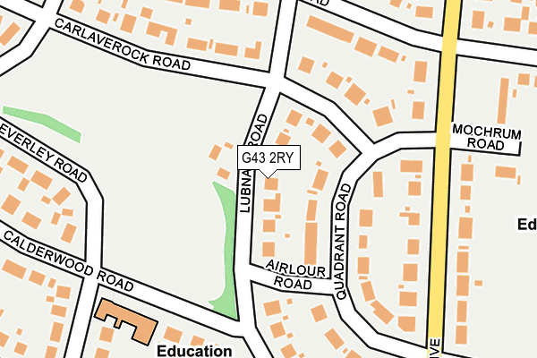 G43 2RY map - OS OpenMap – Local (Ordnance Survey)
