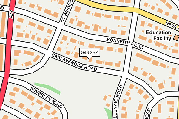 G43 2RZ map - OS OpenMap – Local (Ordnance Survey)