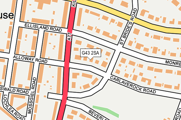 G43 2SA map - OS OpenMap – Local (Ordnance Survey)