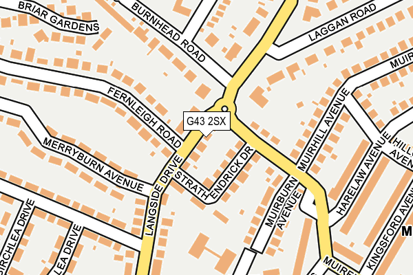 G43 2SX map - OS OpenMap – Local (Ordnance Survey)
