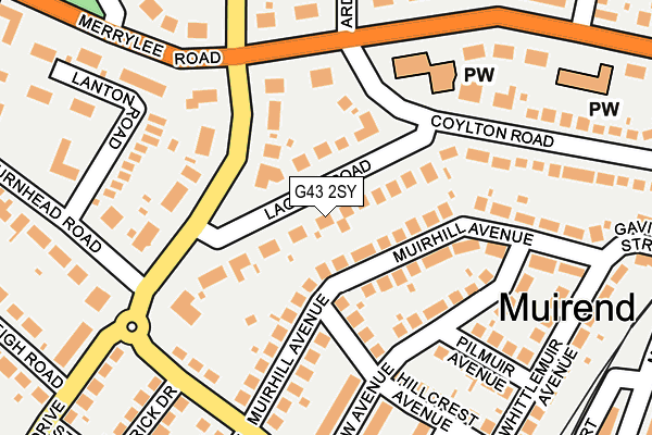 G43 2SY map - OS OpenMap – Local (Ordnance Survey)