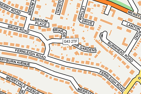 G43 2TF map - OS OpenMap – Local (Ordnance Survey)
