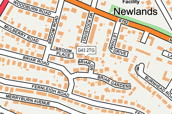 G43 2TG map - OS OpenMap – Local (Ordnance Survey)