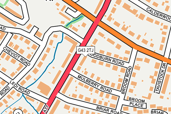 G43 2TJ map - OS OpenMap – Local (Ordnance Survey)