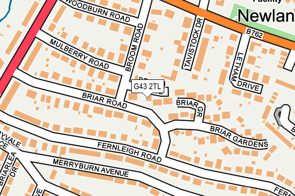 G43 2TL map - OS OpenMap – Local (Ordnance Survey)