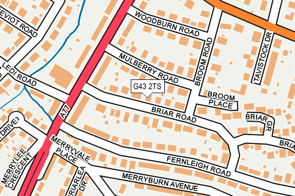 G43 2TS map - OS OpenMap – Local (Ordnance Survey)