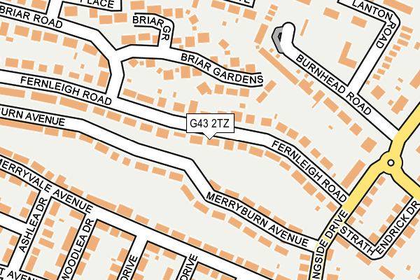 G43 2TZ map - OS OpenMap – Local (Ordnance Survey)